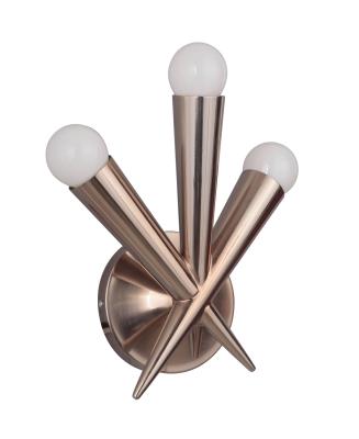 Three Light Wall Sconce - Satin Rose Gold