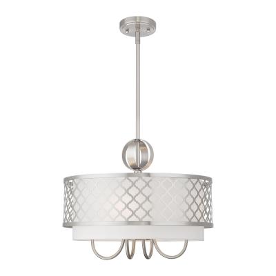 Five Light Pendant - Brushed Nickel