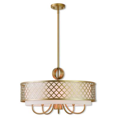 Six Light Chandelier - Soft Gold