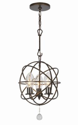 Royal Lighting Crystorama Sol 9325 Eb Solaris Three Light Outdoor Chandelier English