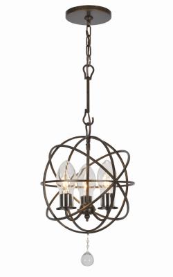 Crystorama - SOL-9325-EB - Solaris - Three Light Outdoor Chandelier - English Bronze