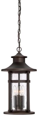 Highland Ridge - Four Light Outdoor Chain Hung - Oil Rubbed Bronze W/ Gold High