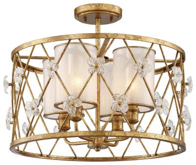 Victoria Park - Four Light Semi Flush Mount - Elara Gold