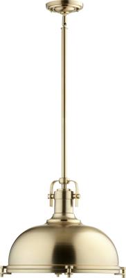 Quorum - 804-17-80 - Hinge Pendants - One Light Pendant - Aged Brass