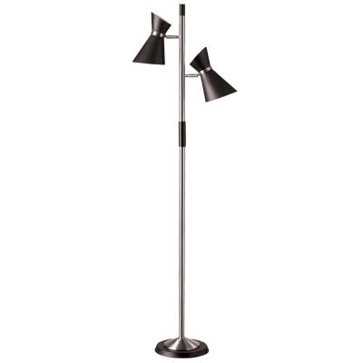 Royal Lighting Dainolite Canada Mid Century Modern Two Light Floor Lamp Polished Chrome