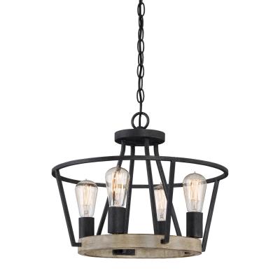 Quoizel - BRT1717GK - Brockton - Four Light Semi-Flush Mount - Grey Ash