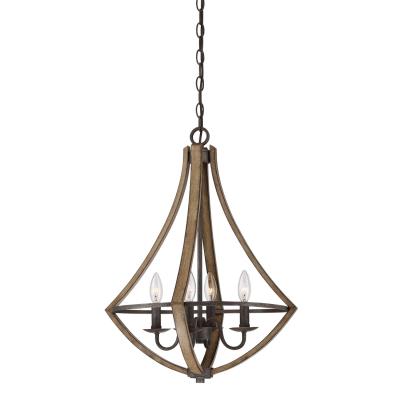 Quoizel - SHR2818RK - Shire - Four Light Pendant - Rustic Black