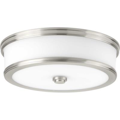 Progress P350086-009-30 Bezel 13" LED Brushed Nickel Flush Mount Ceiling Fixture