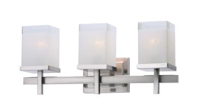 Maxim - 2153LNSN - Tetra - Three Light Bath Vanity - Satin Nickel