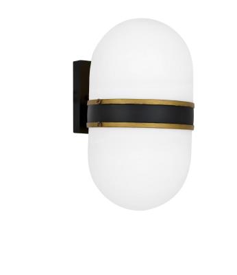 Crystorama - CAP-8504-MK-TG - Capsule - Two Light Outdoor Wall Sconce - Matte Black / Textured Gold