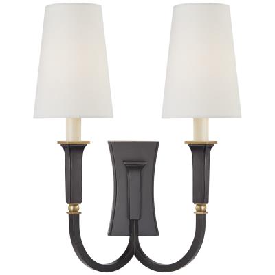 Naples Lamp Visual Comfort Two Light Wall Sconce Bronze W Antique Brass