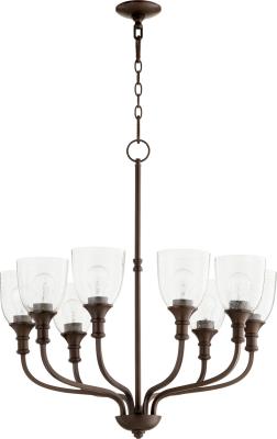 Quorum Canada - 6811-8-186 - Richmond - Eight Light Chandelier - Oiled Bronze w/ Clear/Seeded