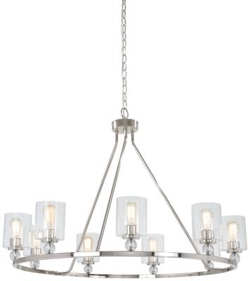 Studio 5 - Nine Light Chandelier - Polished Nickel