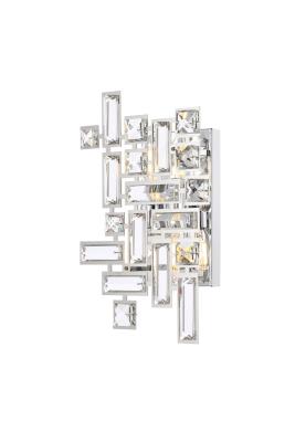 Elegant Lighting - V2100W12C/RC - Picasso - Two Light Wall Sconce - Chrome