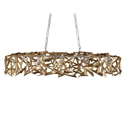 Bermuda - Five Light Linear Pendant - Silver/Champagne Mist