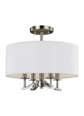 Mayer Lighting Four Light Semi Flush Mount Satin Nickel