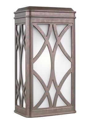 Pioneer Lighting Inc One Light Outdoor Wall Lantern Weathered Copper