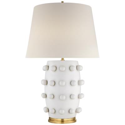 VIS KW 3031PW-L Visual Comfort Signature One Light Table Lamp Plaster White - Linden (1) 75.00W A19 Bulbs Not Included 17.00IN W X 26.25IN H