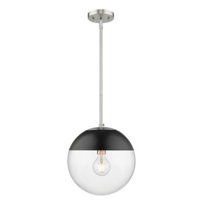 Golden - 3219-L PW-BLK - Dixon PW - One Light Pendant - Pewter