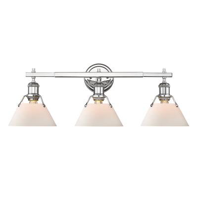 Golden - 3306-BA3 CH-OP - Orwell CH - Three Light Bath Vanity - Chrome