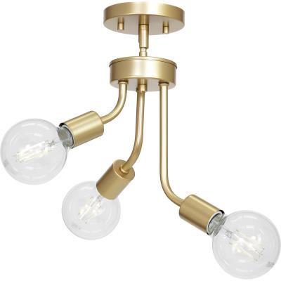 Urban Lights Progress Lighting P400148 078 Zag Three Light Chandelier Antique Gold Leaf