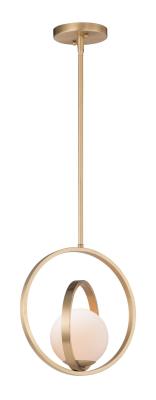 Coronet - One Light Pendant - Satin Brass