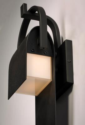 Caldera LED Outdoor Wall Sconce Black