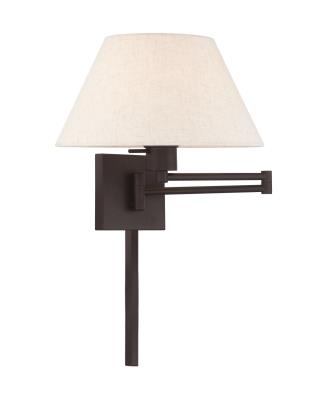 One Light Swing Arm Wall Lamp - Bronze