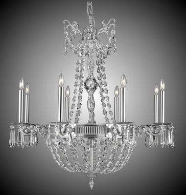 American Brass & Crystal + - CH8542 - Valencia - Eight Light Chandelier