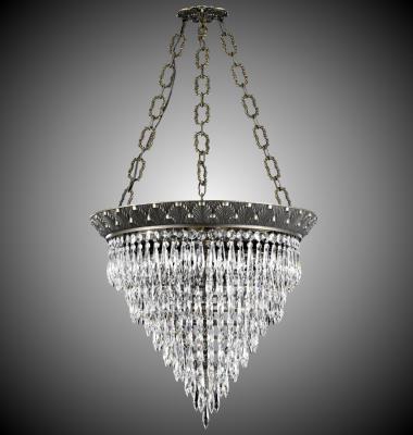 American Brass & Crystal + - PD8322 - Six Light Pendant