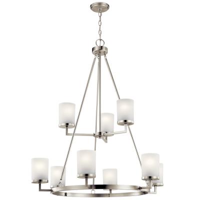 Large Chandeliers Burgess Lighting Large Chandeliers Burgess Lighting, Portfolio Nine Light Chandelier Brushed Nickel