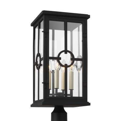Tra Lights Feiss Ol15307txb Belleville Four Light Outdoor Post Lantern Textured Black