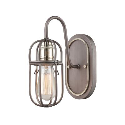 10 x 7 x 9 Brushed Nickel ELK Lighting 17160//1 Davis Collection 1 Light Sconce