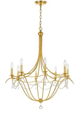 Crystorama - 428-GA - Metro - Eight Light Chandelier - Antique Gold