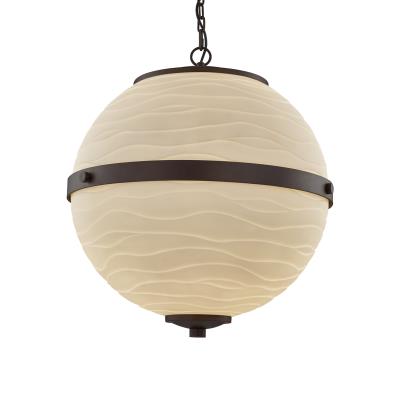 Justice Designs - PNA-8040-WAVE-DBRZ - Porcelina - LED Chandelier - Dark Bronze