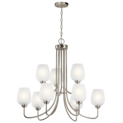 Large Chandeliers Burgess Lighting Large Chandeliers Burgess Lighting, Portfolio Nine Light Chandelier Brushed Nickel