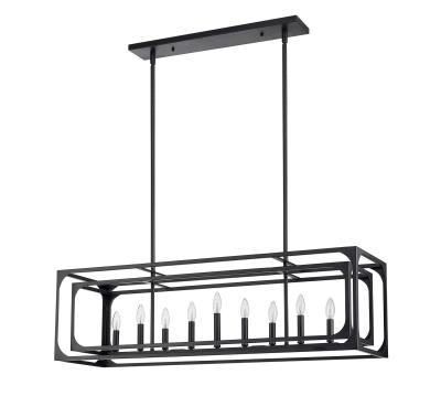 9833393 - Nine Light Linear Chandelier - Easton | Premier Lighting