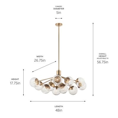 #スライヴ Kichler 52703CPZ Silvarious 12 Light 26.75 inch Champagne