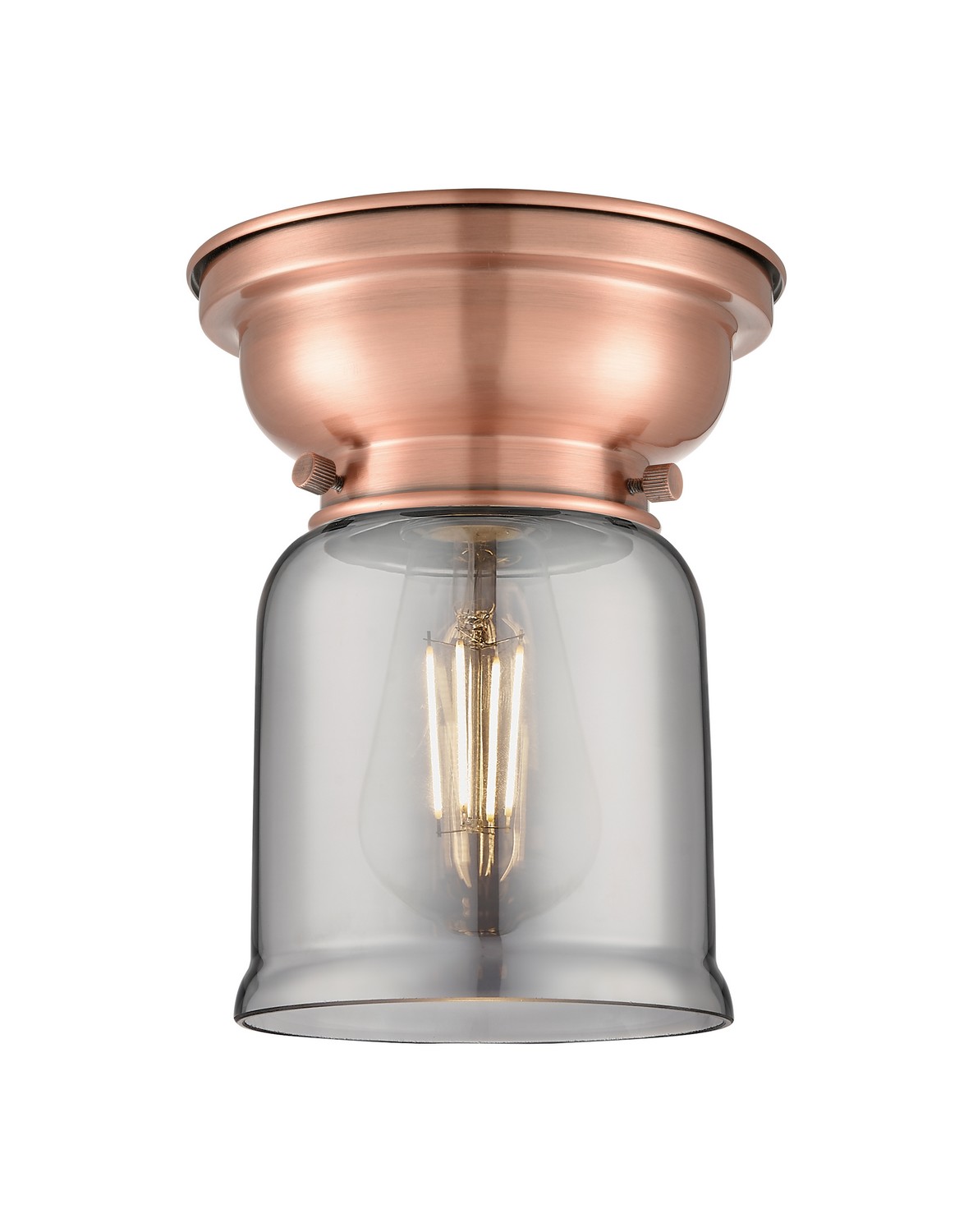 One Light Flush Mount by Innovations - Franklin Restoration Collection, Antique Copper Finish - 623-1F-AC-G53