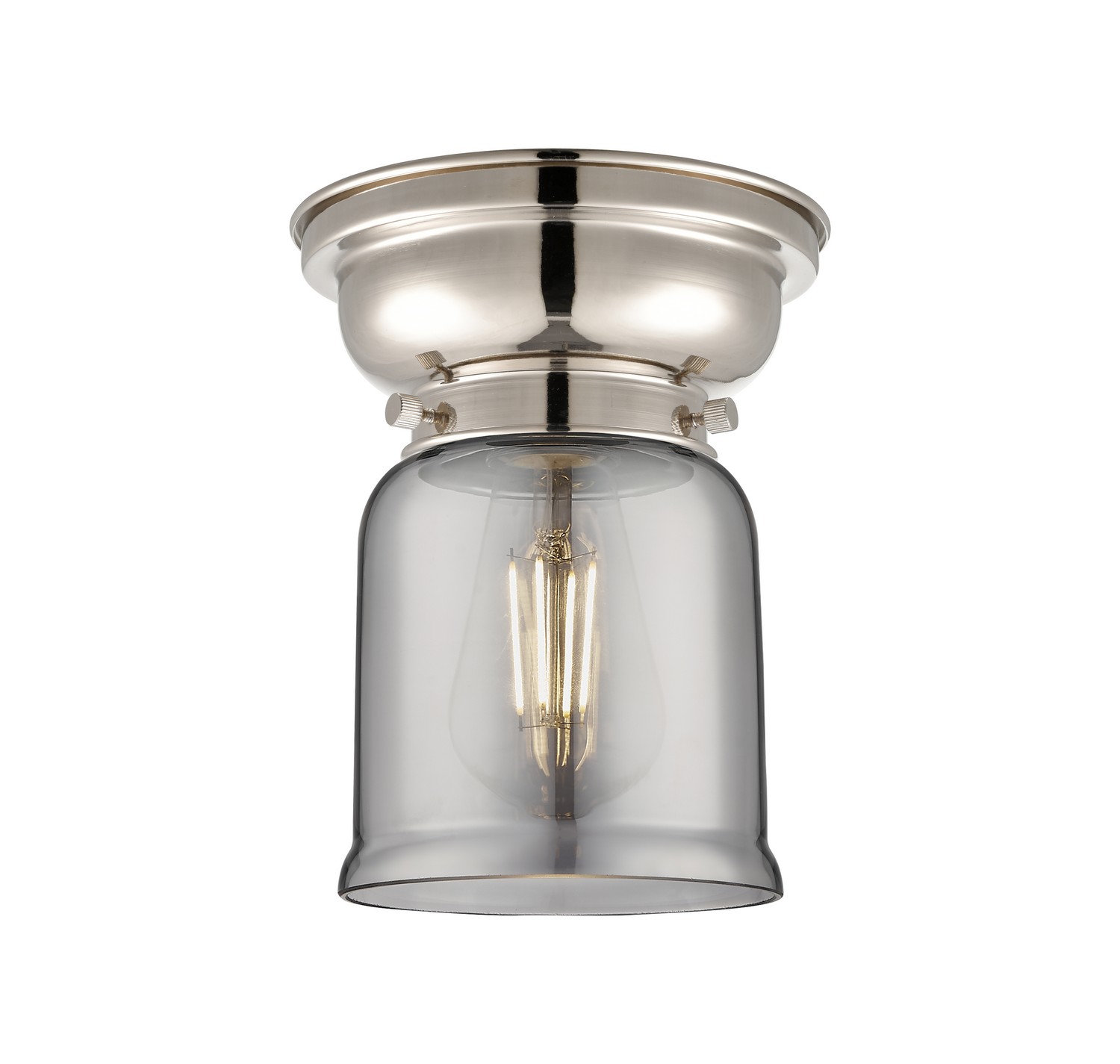 One Light Flush Mount by Innovations - Franklin Restoration Collection, Polished Nickel Finish - 623-1F-PN-G53