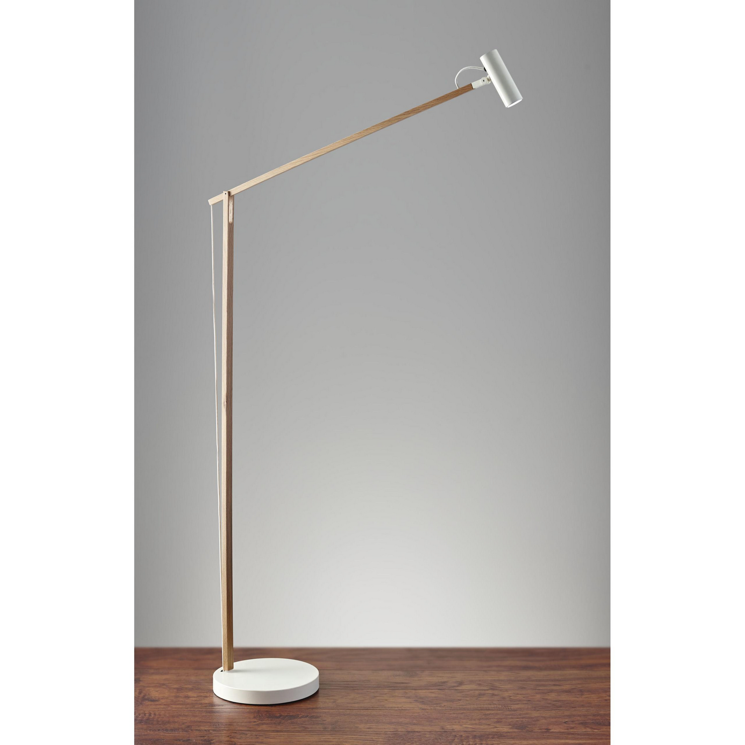 Adesso AD9101-12 Crane 42 inch 5.00 watt Natural Ash Wood and White Floor Lamp Portable Light, ADS360