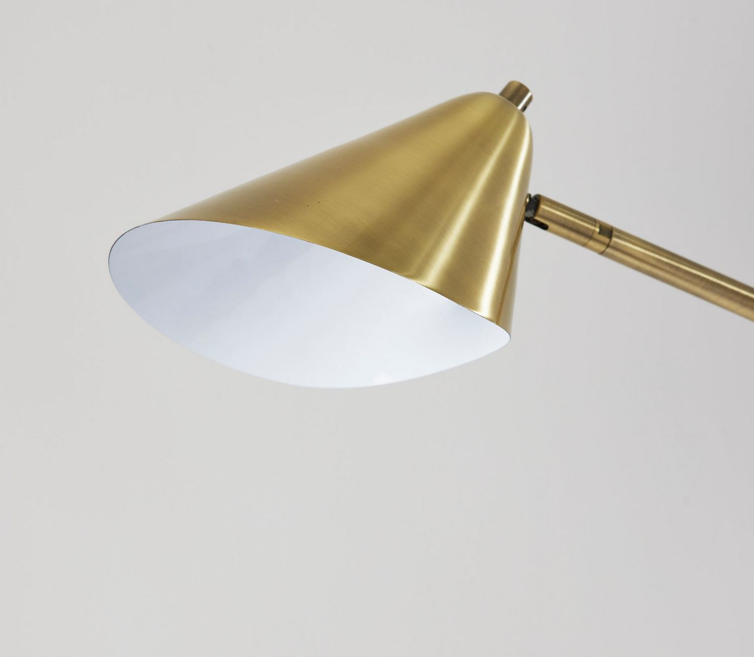 Adesso Hawthorne 55 Antique Brass Floor Lamp with Cone Shade (4247-21) | Quill