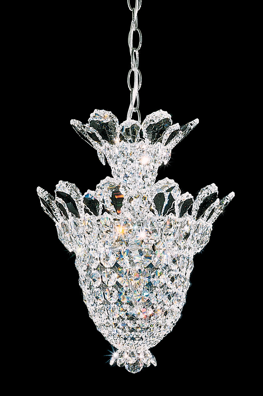 Schonbek 5846H Trilliane 5 Light Silver Pendant Ceiling Light in Heritage