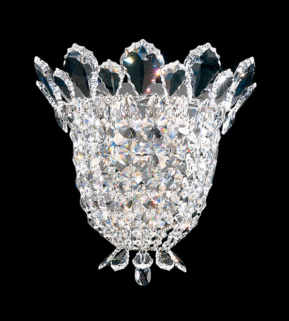 Schonbek 5876H Trilliane 3 Light 6 inch Silver Wall Sconce Wall Light in Heritage
