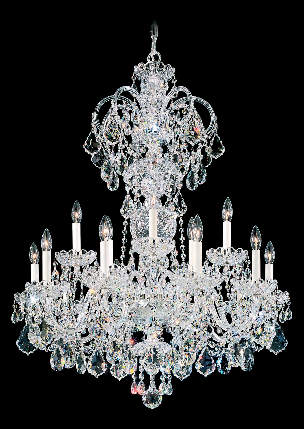 Schonbek 6814-211H Olde World 15 Light Aurelia Chandelier Ceiling Light in Heritage