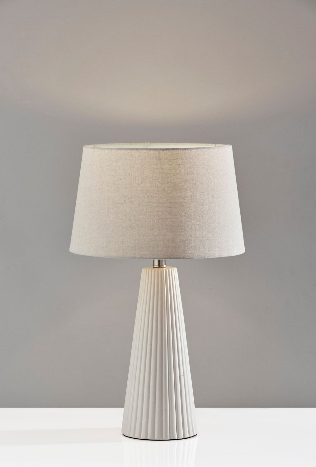 Adesso SL1158-02 Lana 22.75 inch 100.00 watt Off-White Ribbed Ceramic Table Lamp Portable Light, Simplee Adesso