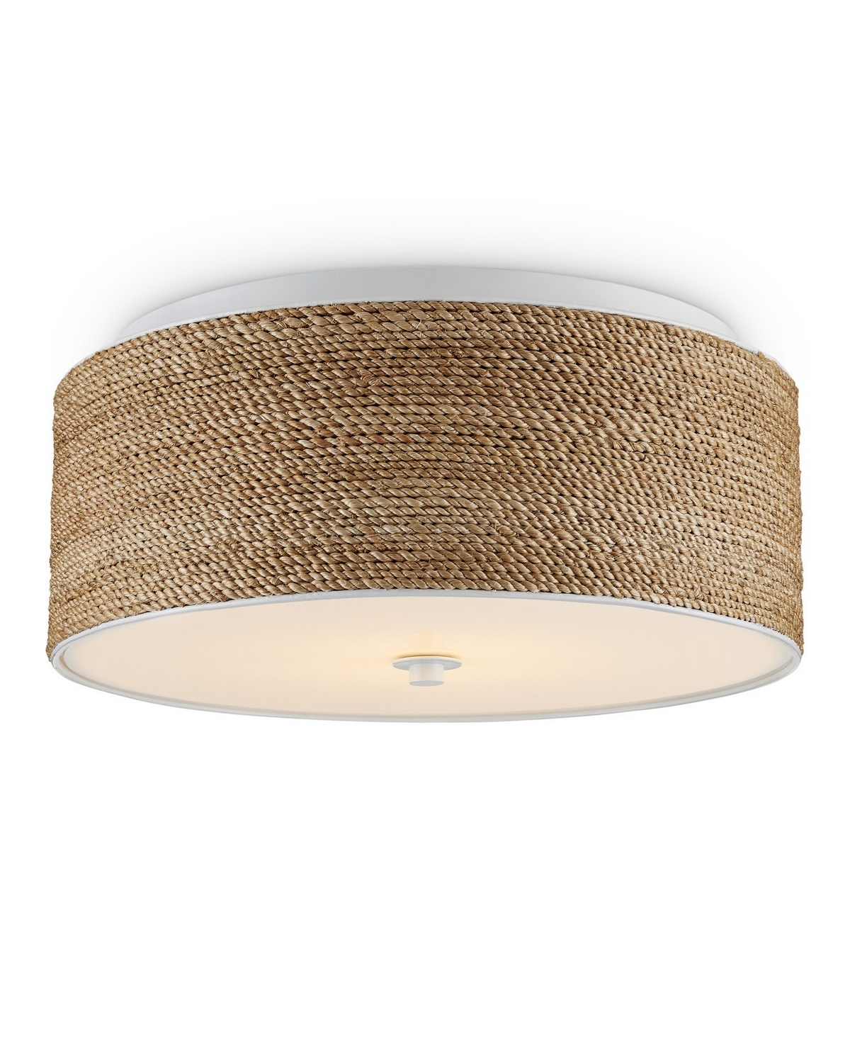Photos - Chandelier / Lamp Currey & Company Natural White LED Flush Mount from the Coulton Rope Flush Mount Collection 9999-0057