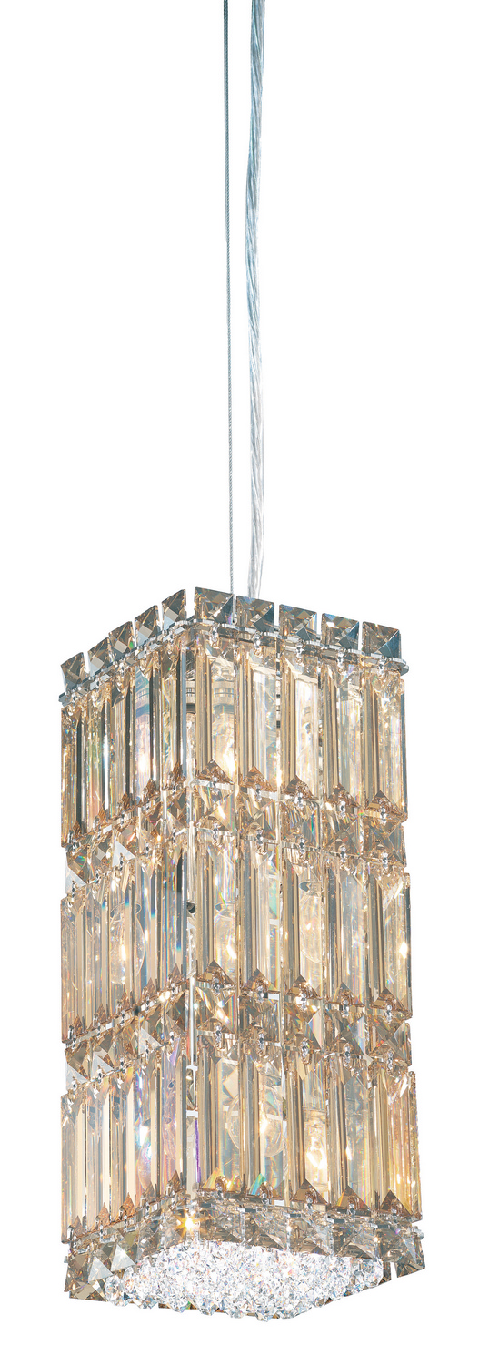 Schonbek 2252O Quantum 6 Light 5.5 inch Stainless Steel Mini Pendant Ceiling Light in Optic