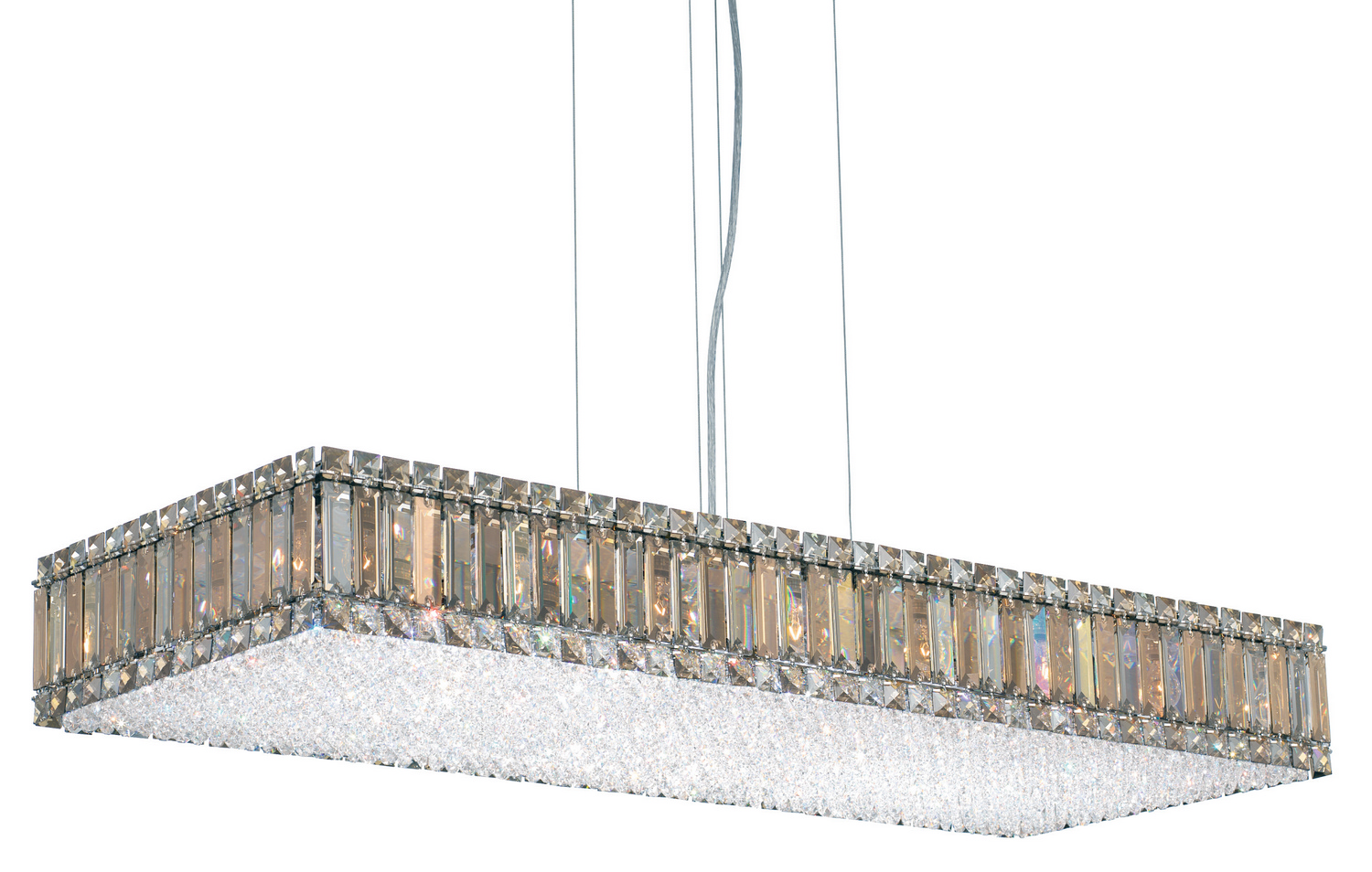 Schonbek 2274R Quantum 23 Light 39 inch Stainless Steel Linear Pendant Ceiling Light in Radiance