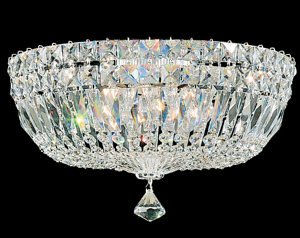Schonbek 5893-211R Petit Crystal Deluxe 5 Light Aurelia Flush Mount Ceiling Light in Radiance